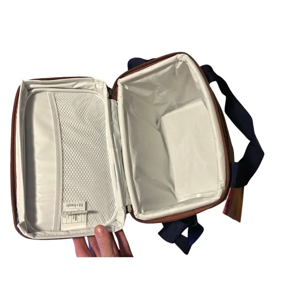 Set of 2 canvas beach bag & cooler NWT